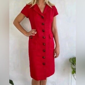 Talbots Vibrant Red Dress